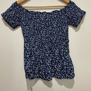 Navy Off Shoulder top